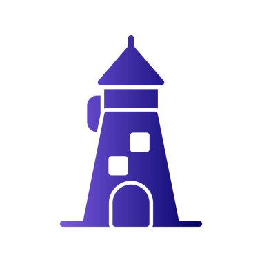 Deniz feneri simgesinin vektör illüstrasyonu 