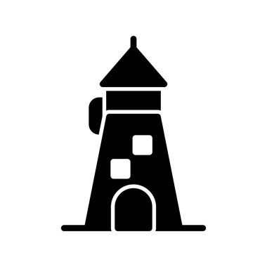 Deniz feneri simgesinin vektör illüstrasyonu 
