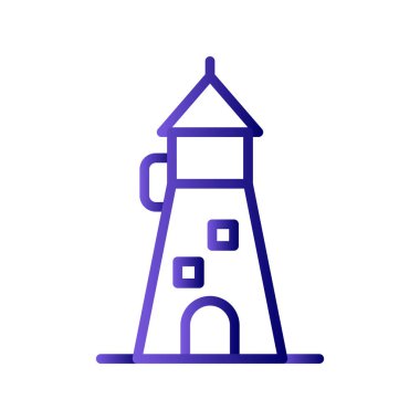 Deniz feneri simgesinin vektör illüstrasyonu 