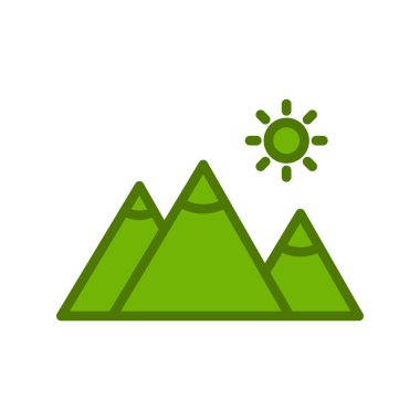 dağlar web simgesi çizimi 