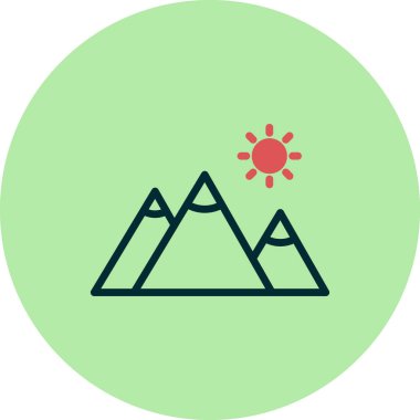 dağlar web simgesi çizimi 