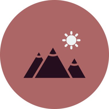 dağlar web simgesi çizimi 