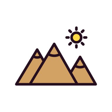 dağlar web simgesi çizimi 