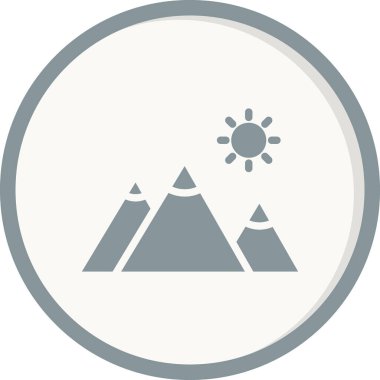 dağlar web simgesi çizimi 