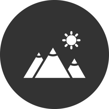 dağlar web simgesi çizimi 