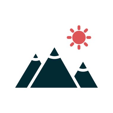 dağlar web simgesi çizimi 