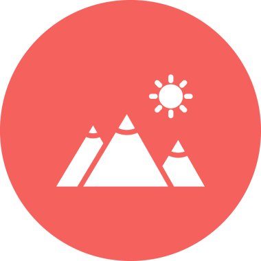 dağlar web simgesi çizimi 