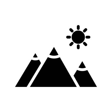 dağlar web simgesi çizimi 