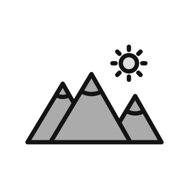 dağlar web simgesi çizimi 