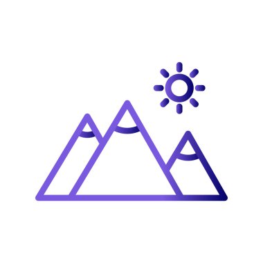 dağlar web simgesi çizimi 