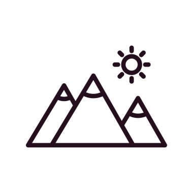 dağlar web simgesi çizimi 