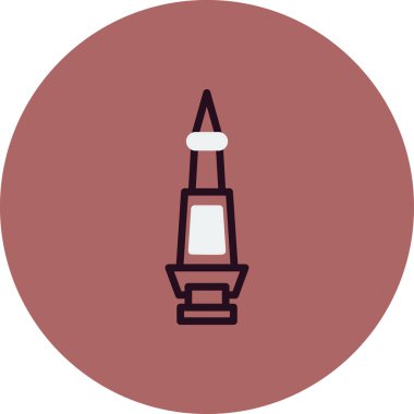 Ulusal Anıt simgesi, basit şekilde eşsiz vektör illüstrasyon simgesi