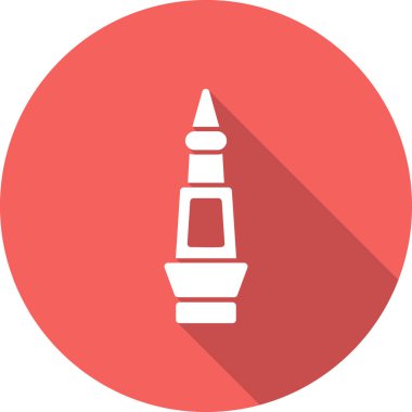 Ulusal Anıt simgesi, basit şekilde eşsiz vektör illüstrasyon simgesi