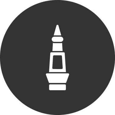 Ulusal Anıt simgesi, basit şekilde eşsiz vektör illüstrasyon simgesi