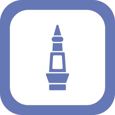 Ulusal Anıt simgesi, basit şekilde eşsiz vektör illüstrasyon simgesi