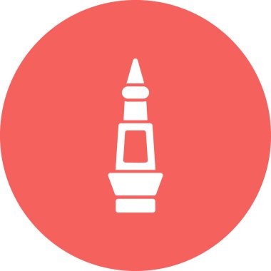 Ulusal Anıt simgesi, basit şekilde eşsiz vektör illüstrasyon simgesi