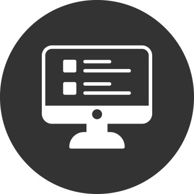 Çevrimiçi Araştırma simgesi, vektör illüstrasyonu