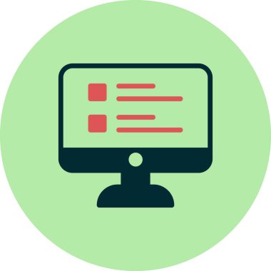 Çevrimiçi Araştırma simgesi, vektör illüstrasyonu