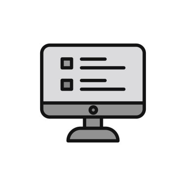 Çevrimiçi Araştırma simgesi, vektör illüstrasyonu