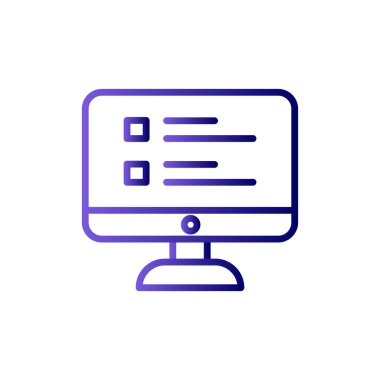 Çevrimiçi Araştırma simgesi, vektör illüstrasyonu