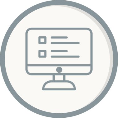 Çevrimiçi Araştırma simgesi, vektör illüstrasyonu