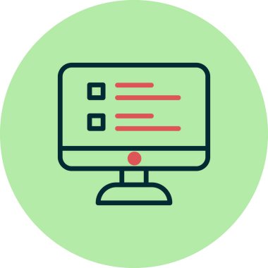 Çevrimiçi Araştırma simgesi, vektör illüstrasyonu