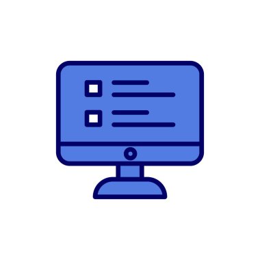 Çevrimiçi Araştırma simgesi, vektör illüstrasyonu