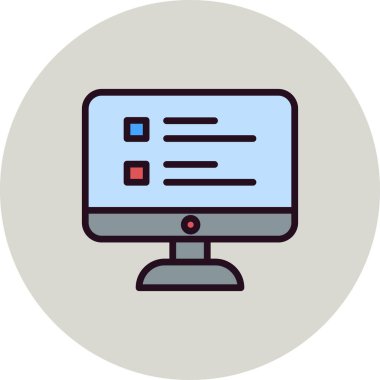 Çevrimiçi Araştırma simgesi, vektör illüstrasyonu