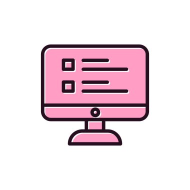 Çevrimiçi Araştırma simgesi, vektör illüstrasyonu