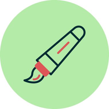 boya fırçası simgesi, vektör illüstrasyonu