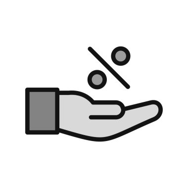 yüzde simgesi, vektör illüstrasyonu