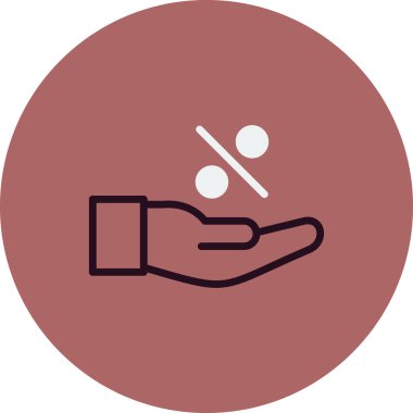 yüzde simgesi, vektör illüstrasyonu