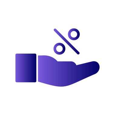 yüzde simgesi, vektör illüstrasyonu