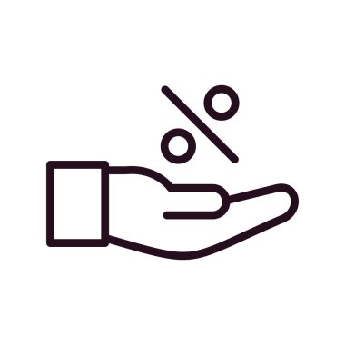 yüzde simgesi, vektör illüstrasyonu