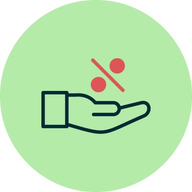 yüzde simgesi, vektör illüstrasyonu