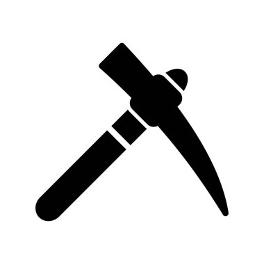 Çekiç simgesi vektörü web ve mobil uygulama tasarımınız için beyaz arkaplanda izole edildi, balta logosu kavramı