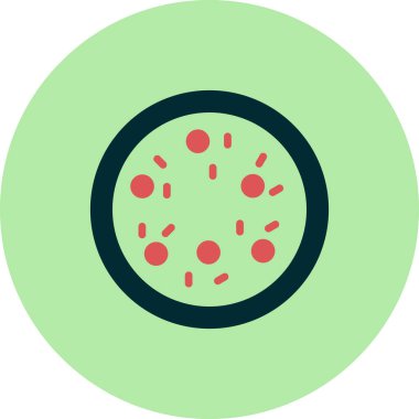 Pizza simgesi, vektör illüstrasyonu