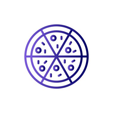 Pizza simgesi, vektör illüstrasyonu
