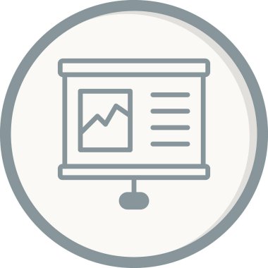 Sunum. Web simgesi basit tasarım