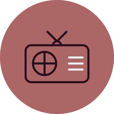 Telsiz. Web simgesi basit illüstrasyon