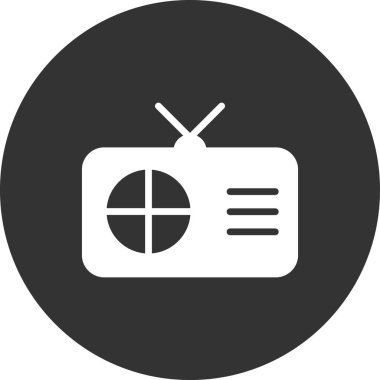 Telsiz. Web simgesi basit illüstrasyon