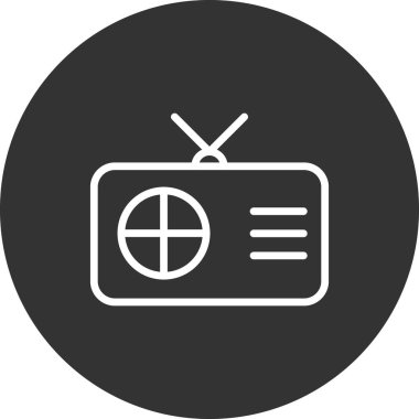 Telsiz. Web simgesi basit illüstrasyon