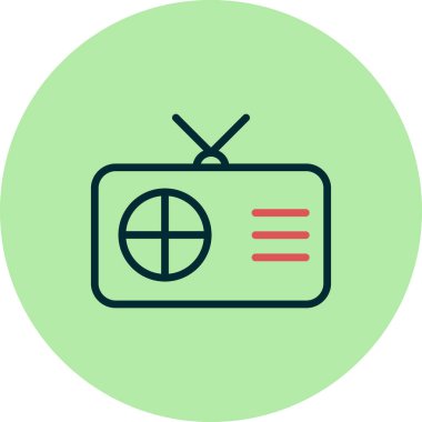 Telsiz. Web simgesi basit illüstrasyon