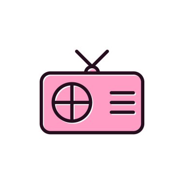 Telsiz. Web simgesi basit illüstrasyon