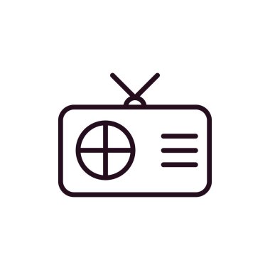 Telsiz. Web simgesi basit illüstrasyon