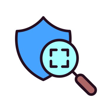 güvenlik simgesi vektör illüstrasyonu 