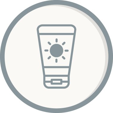 güneş kremi ikonu modern basit illüstrasyon, Güneş Kremi