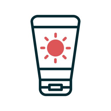 güneş kremi ikonu modern basit illüstrasyon, Güneş Kremi