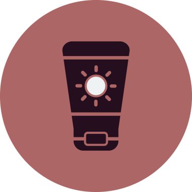 güneş kremi ikonu modern basit illüstrasyon, Güneş Kremi