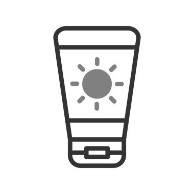 güneş kremi ikonu modern basit illüstrasyon, Güneş Kremi